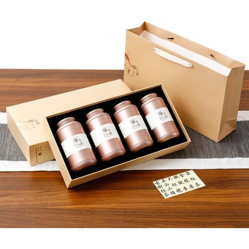 Xin Jia Yi Packaging Round Tin Cans Gift Set Gold Color Storage Cookie Coffee Beans Tea Food Wedding Party Favor Box Paper Box