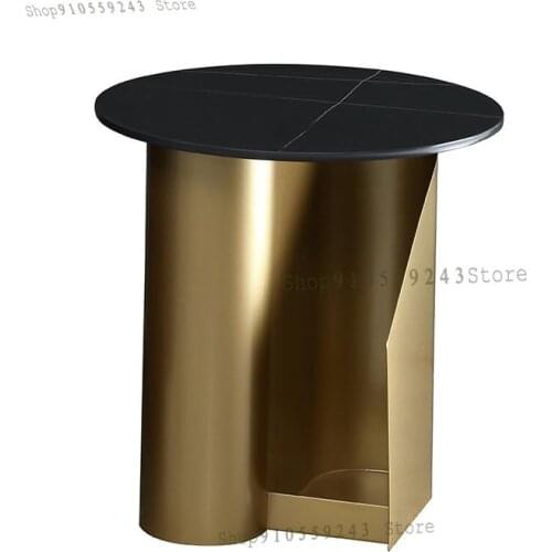 Small Coffee Table Nordic Marble Bedroom Bedside Table Light Luxury Storage Round Table Simple Modern Rock Board Sofa Corner Tab