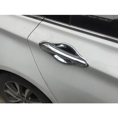 Funduoo Fits For Hyundai Sonata YE I45 Car Door Handle Catch Trim Cover Chrome ABS 2011 2012 2013 2014 Car-Styling