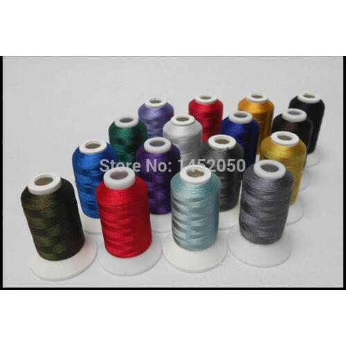 Computer Machine Embroidery Thread Filament Polyester 500m*16 Winter Series Colors,120d/2(40wt),High Luster,High Strength ,Light