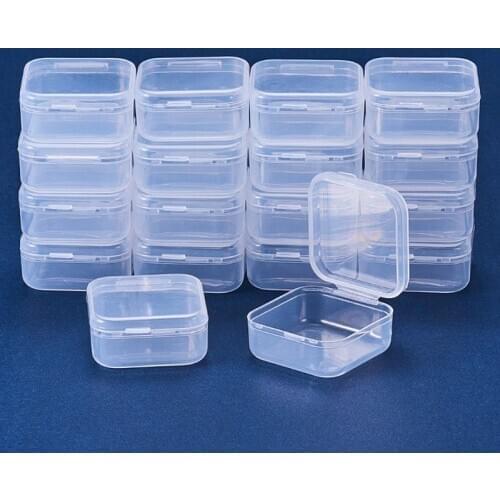 18Pcs Clear Transparent Plastic Storage Box With Lid Pharmacy Drug Classification Jewelry Case Screw Beads Container Box