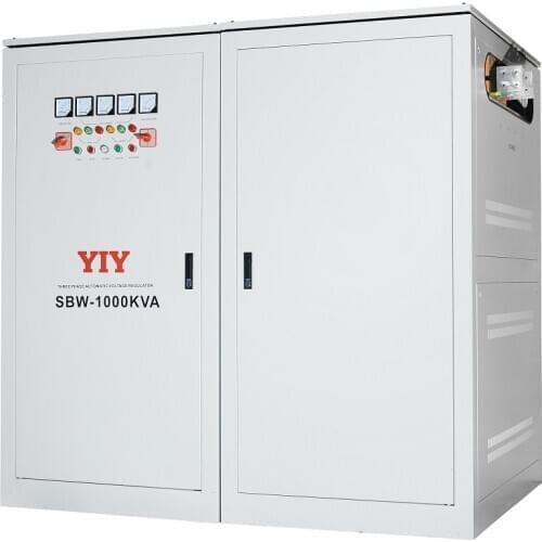 SBW-1000KVA AC380V Automatic Voltage Regulator Stabilizer/Colorful Display/MCU Control/3 Phase 4 Wire/Servo Type Triphasic
