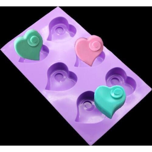 Heart-shaped Silicone Cake Mold Soap, Food Technology, Natural Soap Maker Sugar Chocolate Cake Baking Pan Fondant Molds