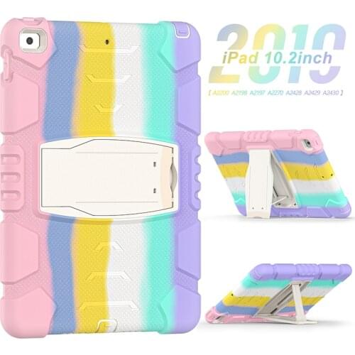 Silicone Heavy Duty Armor Shockproof Case For Apple Ipad pro10.2 2019 10.2 Air 4 10.9 7th/8th 11 2018 2020 Holder Tablet Case