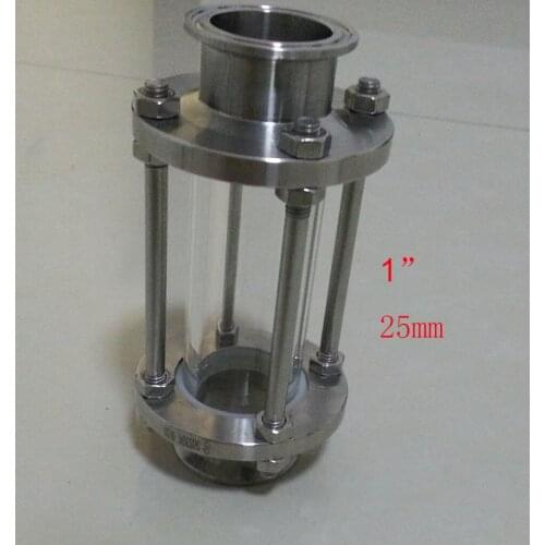 SS304 Stainless Steel Material 1", 25mm Tri-Clamp Type Flow Sanitary Sight Glass
