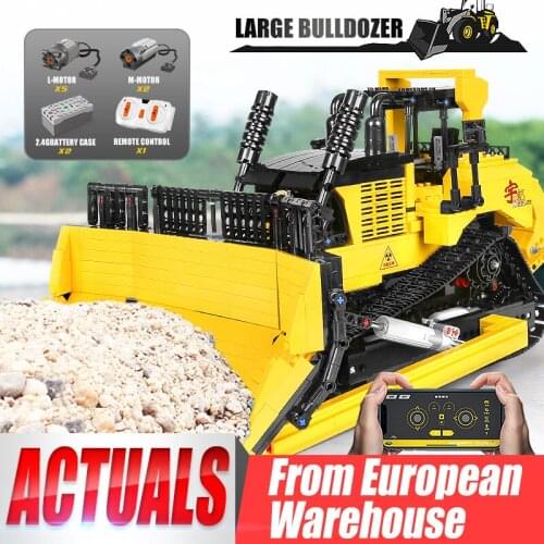 Yeshin 22011 High-Tech Toys The 20008 APP RC Motorized Bulldozer Model Building Blocks As Children Christmas Gift