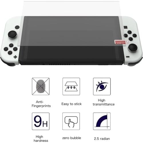 2pcs Screen Protectors Tempered Glass Film for Nintendo Switch OLED Protective Glass on Screen Guard Game Console Accessories