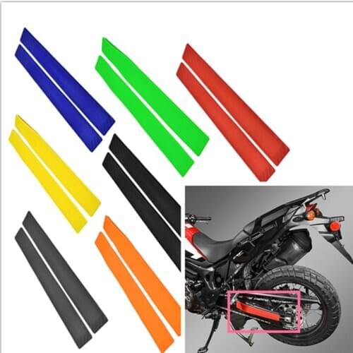 2 pcs Motorcycle Rear Swingarm Fork Chain Guard Cover Strips Sticker Decal Yamaha Kawasaki Suzuki Honda 2015 2016 2017 2018
