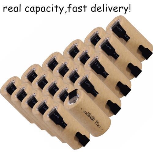 20 pcs SC battery 1.2V SUBC batteries rechargeable high drain power tools 2200mah with tabs fast delivery real capacity