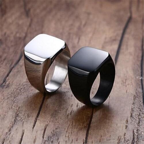 2021 Fashion Simple Style White Black Gold Square Ring Classic Ring Wedding Engagement Party Jewelry Classic For Men Women Gift