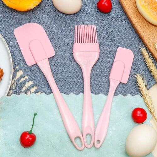 3Pcs/Set Cake Spatula Kitchen Utensils Silicone Scraper Non-stick Baking Tool Cooking Multi Purpose Supplies Kitchen Pastry Tool