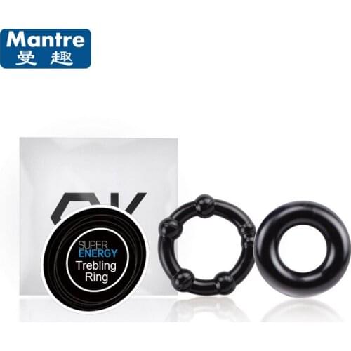 3PC Super Energy Silicone Cockring Male Delay Ejaculation Penis Rings Adult Sex Toys For Men 2 Type For Choose