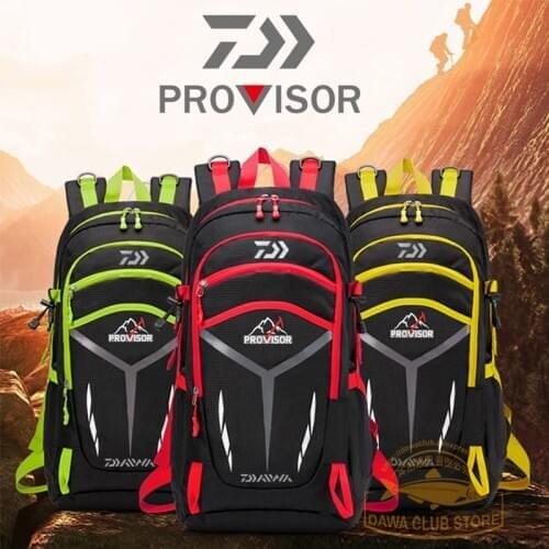 DAWA Fishing Gear Storage Bag Toolkit Camping Picnic Travel Backpack Multipurpose Night Reflection Waterproof Fishing Backpack