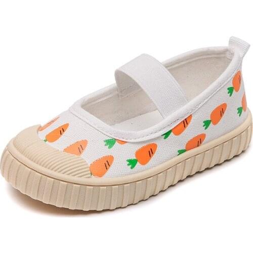 Children Canvas Shoes Sport Breathable Elastic Band Boy Girl Sneakers Kids Casual Flat Soft Running Spring Summer Loafers