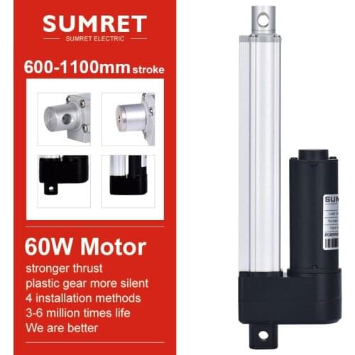 Electric Linear actuator 100mm stroke DC 12V 24V 2500N 60W linear motor controller 4 inch linear actuator for TV ,door window