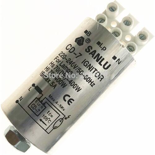 Electronic Ignitor 70w-400w CD-7 three wires connection for MH and HPS lamp