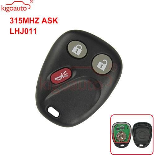 Kigoauto Remote fob 3 button 315Mhz LHJ011 for GMC Sierra Yukon Yukon XL 2003 2004 2005 2006