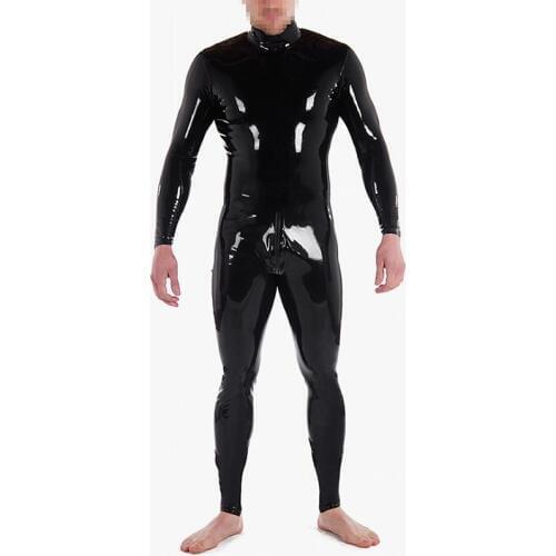 Latex tights bodysuit catsuit zentai customization no back zipper neck entrance available crotch zipper