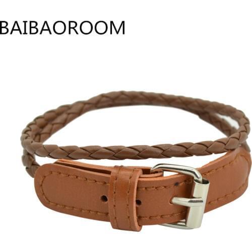 20pcs Minimalist Fashion Leather Woven Bracelet Female Multi-layer Winding Bracelets