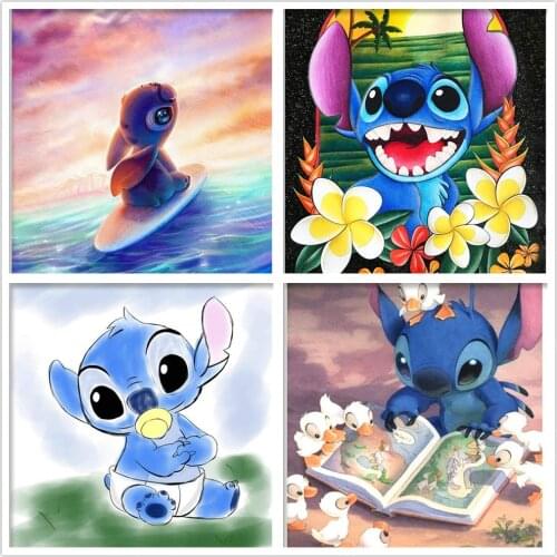 Disney Stitch DIY 5D Diamond Painting Colorful Cross Stitch Kit Mosaic Art Rhinestone Diamond Embroidery Decoration Picture