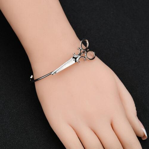 1PC popular handicraft scissors decorative bracelets wild men and women simple open bracelets jewelry direct