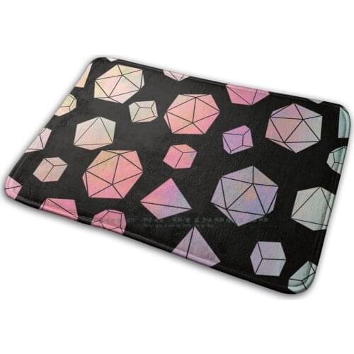 Rainbow Dice Mat Rug Carpet Anti - Slip Bedroom Entrance Door Mat Dnd Hobby Dice Game Tabletop Color Rainbow D20 Twenty Tabletop