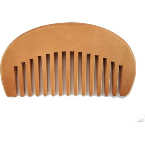 Wide Tooth comb Peach Wood Comb For Hair Care /Beard Care For men Engrave Logo