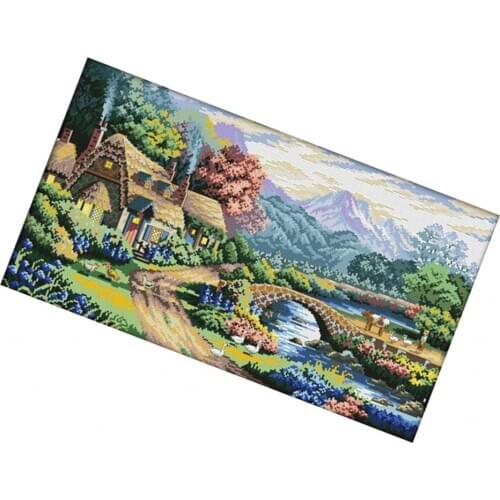 Dimensions Stamped Cross Stitch Kit Embroidery Package - Country Landscape