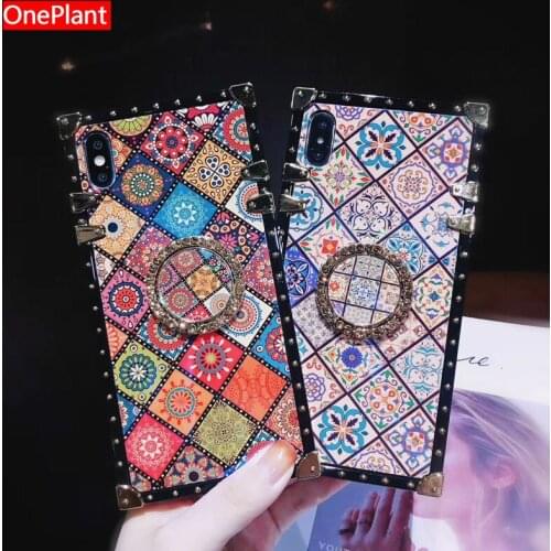 Luxury 3D Bracket Ring Blu-ray Square Silicone Cute Case For Iphone X XR XS MAX 6S 7 8 Plus Cover For Iphone 12 11 Promax 12MINI