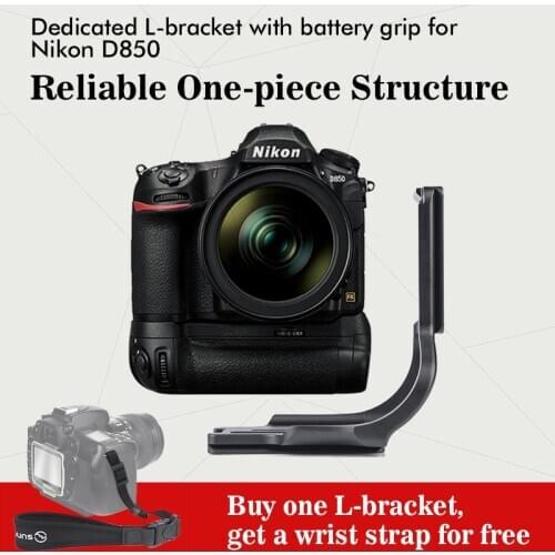 SUNWAYFOTO PNL-D850G Dedicated L-bracket with battery grip Tripod Head Specific Aluminum Quick Release Plate for Nikon D850
