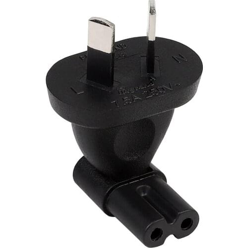 AU TO IEC320 C7 Power conversion plugs,Australia China 2 Pin Male to IEC 320 C7 AC Power Adapter