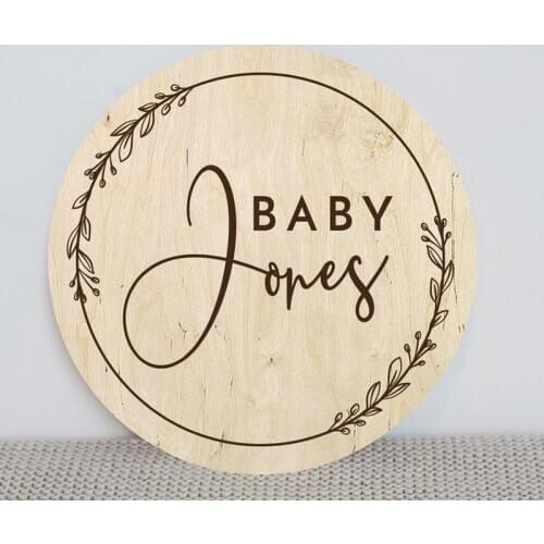 1pcs Baby Name Announcement Keepsake Personalised Baby Name Pregnancy Newborn Photo Prop Room Decoration wooden