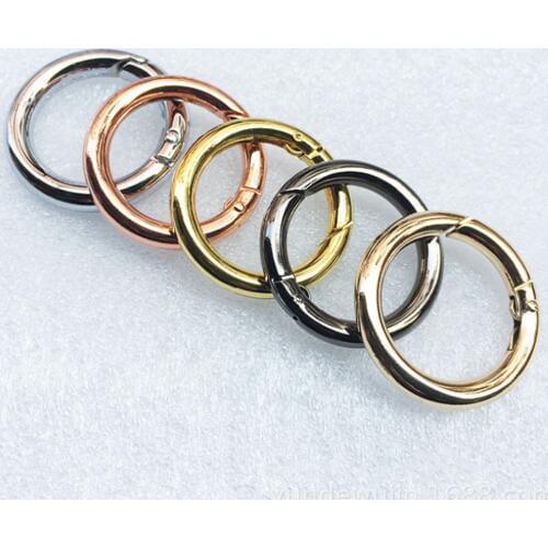 1Pc Metal Spring Gate O Ring Openable Keyring Leather Bag Belt Strap Buckle Dog Chain Snap Clasp Clip Trigger Luggage