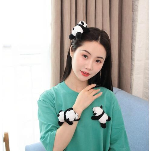 1Pc Adorable Cartoon Chinese Panda Brooch Hairpin Rope Keychain animals Panda Rope Backpack Pendant Gifts Figure Toy