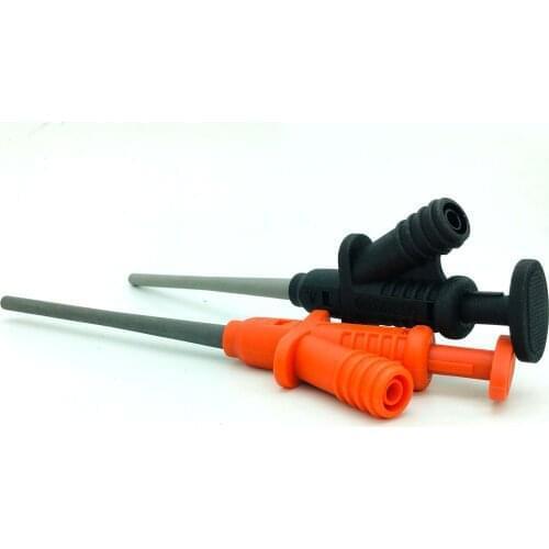 2PCS Red and black 1000V CATII Quick Test Hook Clip Professional Insulated High Voltage Flexible Testing Probe 4mm