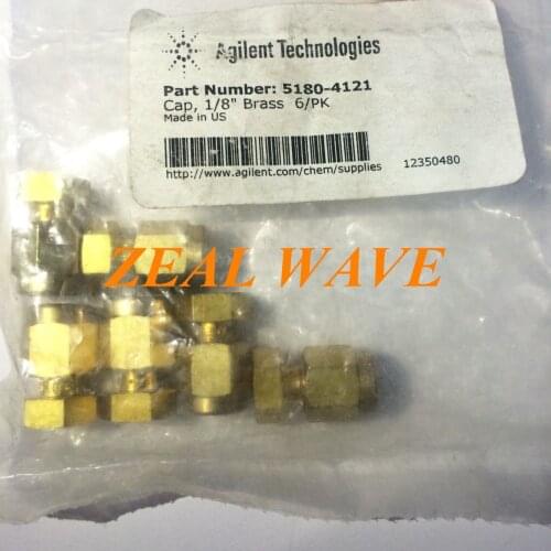 5180-4121 Cap 1 8inch Brass 6 Pk Agilent Supplies