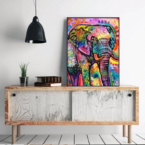 5D Diamond Painting Animal Oil Painting Wall Diamond Art Diy Diamond Embroidery Elephant Mosaic Poster For Home Decor