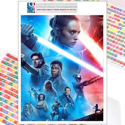 Diamond Painting Star Wars Cartoon Laser Sword Jedi Knight 5D DIY Cross Stitch Embroidery Mosaic Square Round Handmade Home