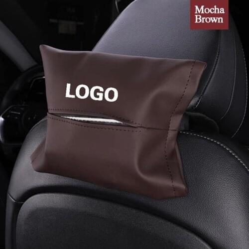 Car tissue box tissue storage bag For Volkswagen VW CC T-ROC Golf 4 5 6 7 Sharan 7N Passat B5 B6 B7 Tiguan EOS R Accessories