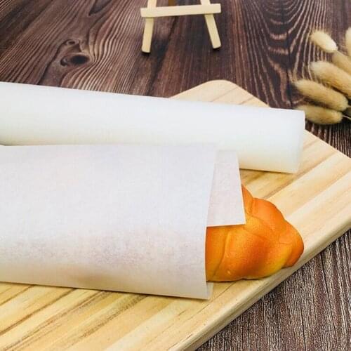 500Pcs White Wax Paper Oilpaper Food Wrappers Paper For Bread Burger Fries Non-Stick Oilpaper Wax Paper Baking Kitchen Bar Tools