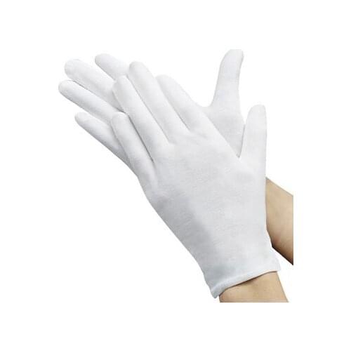 Household gloves work non-slip thin section bead yarn white cotton etiquette gloves