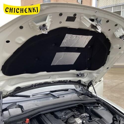 For BMW X1 E84 2009-2015 Car Heat Sound Insulation Cotton Front Hood Engine Firewall Mat Pad Cover Noise Deadener Accessory