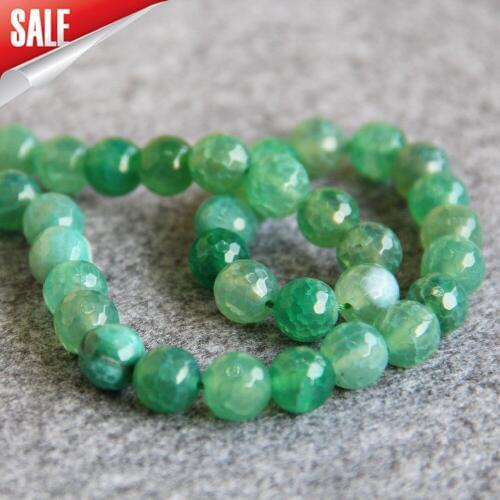 For Necklace&Bracelet 10mm Multicolor Natural Green Onyx Beads Round DIY Loose Carnelian Accessory Parts 15inch Jewelry Making