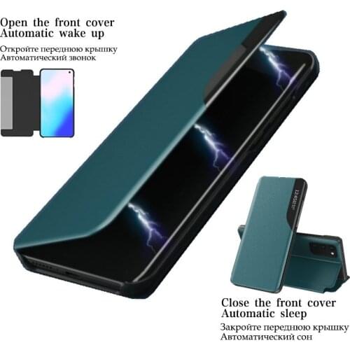 Smart View Window Flip PU Leather Case for Samsung Galaxy Note 9 10 20 Ultra Smart Plus For Galaxy S20 S20 Ultra Magnetic Case