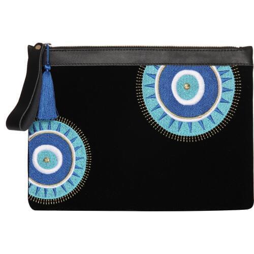 Two Circle Evil Eye Clutch