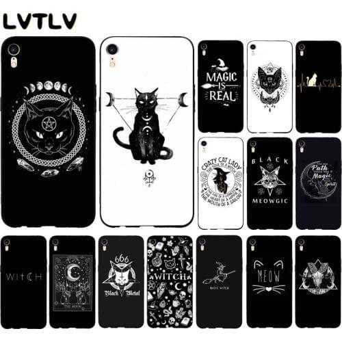 LVTLV Witch and cat Custom Photo Soft fundas Phone Case For iphone 12pro max 11 pro XS MAX 8 7 6 6S Plus X 5 5S SE XR case