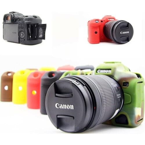 Soft Rubber Silicone Armor Skin Case Body Cover Protector Frame for Canon EOS R5 Digital Camera New
