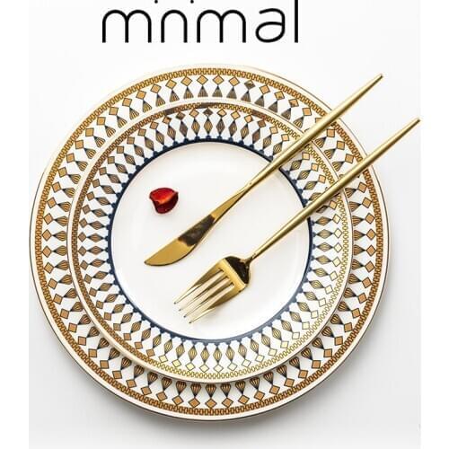 Ceramic Plate Sets Nordic Style Tableware Bowl Dishes Spoon Dinnerware Set High Quality Dishes and Plates Sets Fish Plate