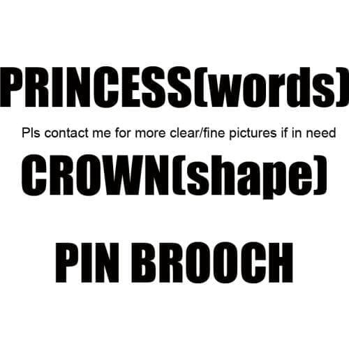 New style gift rhinestone princess crown letters pin brooch fashion decorative ornament jewelry accessories 300pcsx free shippin