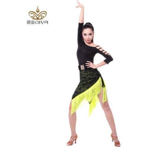 Latin Dance Dress Women Sexy Ballroom Tango Dance Skirt Girls tanzrock latein salsa vestiti da ballo robe de danse latine femme